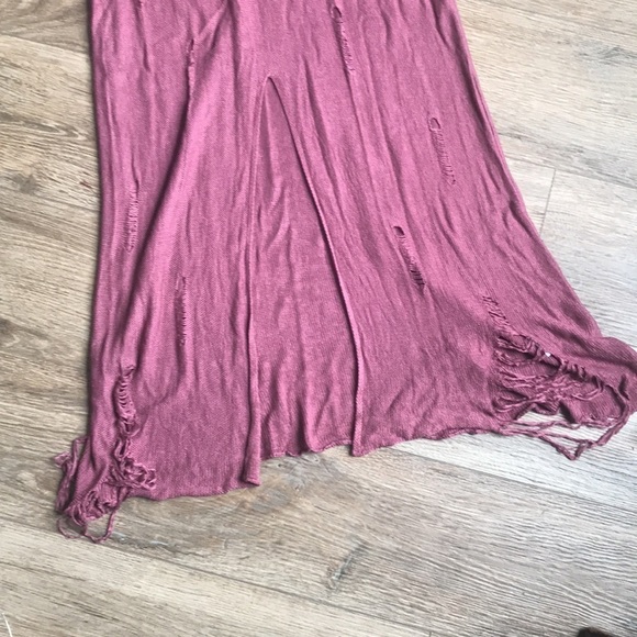 Willow & wind | Distressed boho mauve sweater maxi dress. Size Juniors 2X - Picture 2 of 7